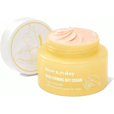 Slow Sunday Body Firming Hot Cream, Lichaamsmassage, Lichaamstraan-crème, Lichaamsverzorging, Met Gember & Koffie-extract, Liftende en Verstevigende Lichaamshuid, Geschikt Voor Buik, Billen, Armen en Dijen, Y2K, Geschikt Voor Zomer & Herfst, Terug naar School