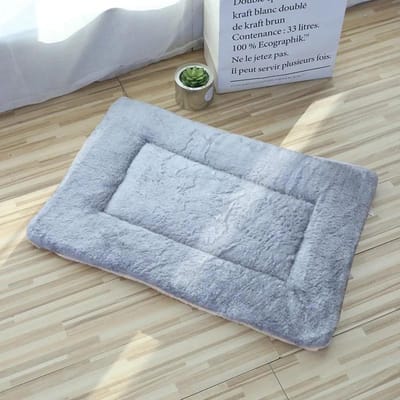 Dubbelzijdige Huisdiermat Matten Kort Pluche Huisdier Slaapbed voor Katten Kleine Honden Schattig Huisdier Kussen Deken Warm Kitten Kussen Kat Sofa Bed 35-29cm gray