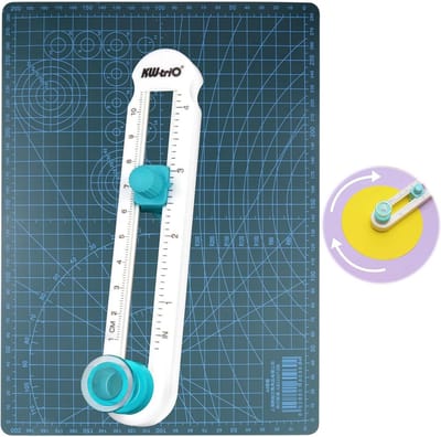 Verstelbare Cirkelsnijder met A4 Snijmat voor Papier en Hobbywerk (2-20 cm)