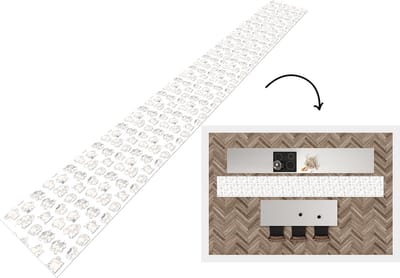Keukenloper - Keukenmat - Olifant - Patroon - Baby - 400x50 cm - Keuken vloerkleed