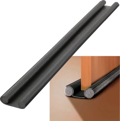 Tochtstrip voor Deuren – 93 cm - Zelfklevende Tochtstopper – Afdichtingsband – Geluidsdempend en Isolerend – Universeel – Zwart