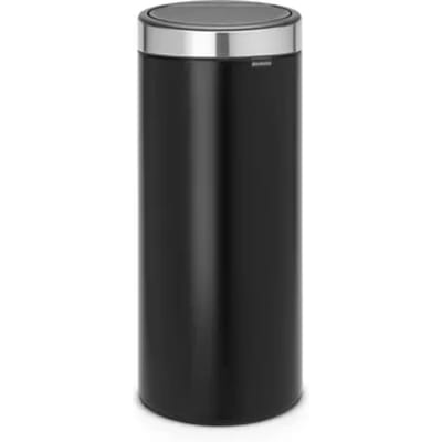 Brabantia Touch Bin Prullenbak - 30 liter - Matt Black/Matt Steel Fingerprint Proof deksel