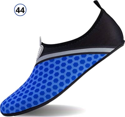 Livano Waterschoenen Voor Kinderen & Volwassenen - Aqua Shoes - Aquaschoenen - Afzwemschoenen - Zwemles Schoenen - Blauw - Maat 44