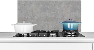 Spatscherm keuken 90x45 cm - Kookplaat achterwand Beton - Patronen - Industrieel - Muurbeschermer - Spatwand fornuis - Hoogwaardig aluminium