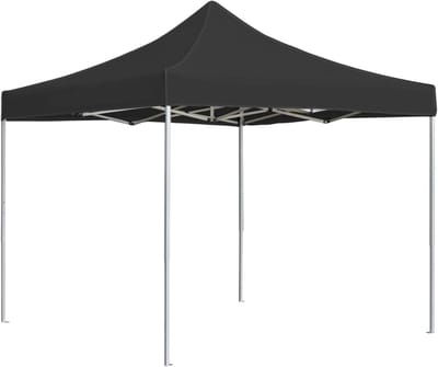 Partytent - Feestdak - Buitenfeesten organiseren - Opvouwbaar aluminium frame - 3 x 3 meter - Antraciet