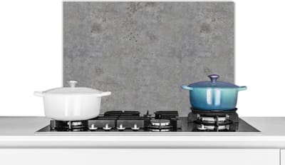 Spatscherm keuken 60x40 cm - Kookplaat achterwand Beton - Industrieel - Patronen - Muurbeschermer - Spatwand fornuis - Hoogwaardig aluminium