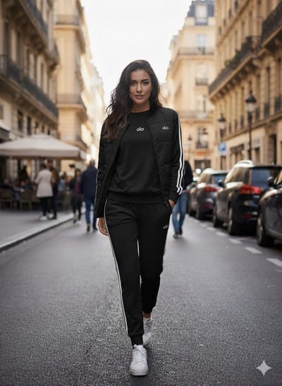 3-delige Dames Set met Strass – Sportief & Chic