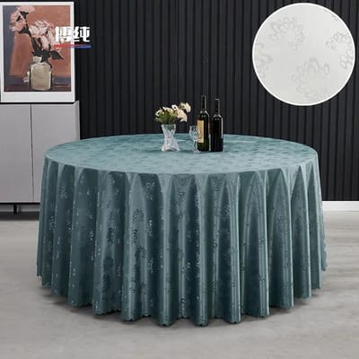 280cm Restaurant Hotel Tafelkleed Waterdicht en Oliebestendig High-end Bruiloft Tafelkleed Grote Ronde Feesttafelkleden 220cm Round