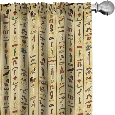 ABAKUHAUS – Gordijnen 2-delige set B75xH225 – microvezel, veelkleurig