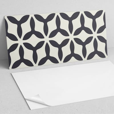 Coloray Wandpanelen Zelfklevend - Stijlvol patroon met vinnen PVC Wandpaneel - 100 cm x 50 cm - Zwart Wandbekleding Zelfklevend - 1 stuk - Mozaïeken Wandpanelen Zelfklevend - Wandbord Keuken - Wandpaneel Badkamer