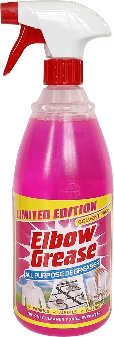 Elbow Ontvetter - Ontvetter voor badkamer, keuken en grill - Roze vloeistof, 1 L