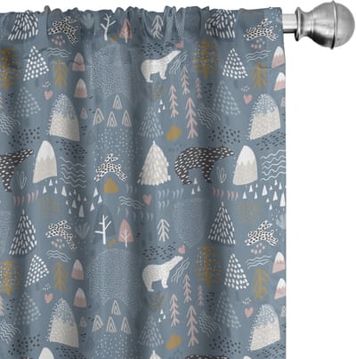 ABAKUHAUS bos gordijnen – 2x75x175 cm – microvezel, halfverduisterend