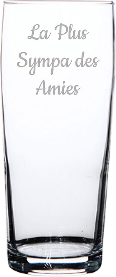 Bierfluitje gegraveerd - 19cl - La Plus Sympa des Amies