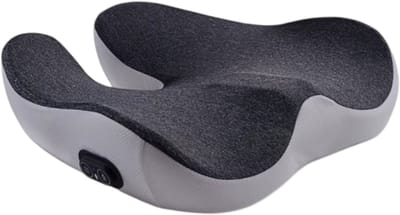 Elektrisch Massagekussen met Warmtefunctie – Trillingsmassage & Warmte Massage Pad – Massagekussen voor Rug, Heupen en Lichaam – Voor Thuis, Kantoor en Auto - Grijs