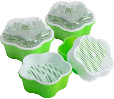 Unyqoos® Kiemschalen Set voor Gezonde Thuis Kweek van Microgroenten en Spruiten