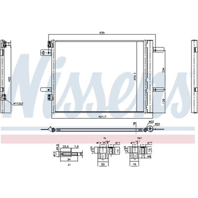 Condensator, airconditioning NISSENS 941253