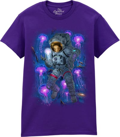 Kwallen Ruimte Jelly Astronaut The Coloured House T-shirt M