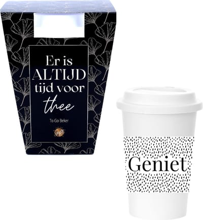 The Big Gifts - To go beker - Er is altijd tijd voor thee - theebeker - koffiebeker - herbruikbaar