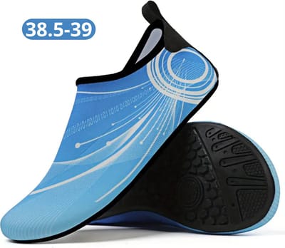 Livano Waterschoenen Voor Kinderen & Volwassenen - Aqua Shoes - Aquaschoenen - Afzwemschoenen - Zwemles Schoenen - Hemelsblauw - Maat 38.5-39