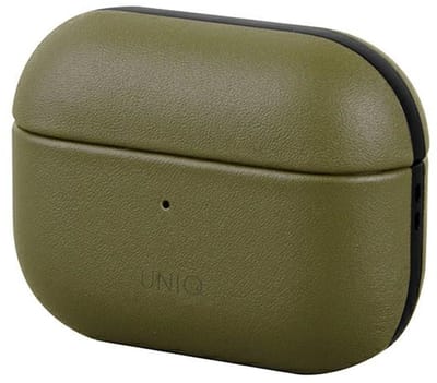 UNIQ Terra AirPods ProEcht Lederen Hoesje Olijfgroen
