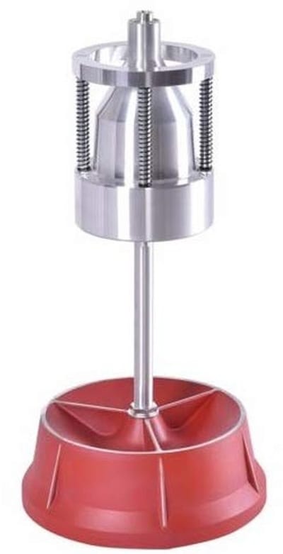 Dailygoody - Professionele Bandenbalancer - Stevig en Draagbaar - Rood en Zilver - Voor Auto's en Lichte Vrachtwagens - Inclusief Bubble Level