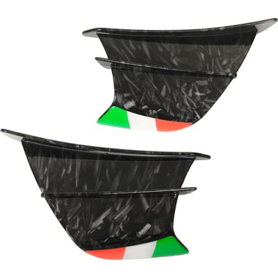 2 stuks Motorfiets Vleugel Zijspoiler Kuipdelen Winglets Geschikt voor NINJA 400 250 Z900 Z1000 Helder Marmer black