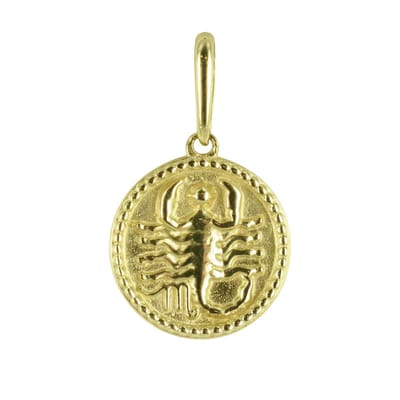New Bling 9NBG-0280 Gouden Sterrenbeeld - Schorpioen - 10 mm Doorsnee - 14 Karaat - Goud