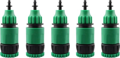 Set van 5 tuin kraan tips, 1/2 inch en 3/4 inch externe draad, snelkoppeling voor micro-irrigatie en tuinslang accessoires