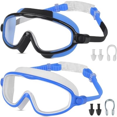 Zwembril voor Kinderen en Tieners 3-15 jaar, 2-pack, Waterdicht, Anti-condens en UV-bescherming