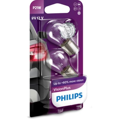 P27/7w lamp PHILIPS P21W VisionPlus 12V/21W, 2 Stuk