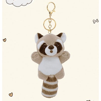 Mignon Cartoon Panda Roux Peluches Pendentif Petit Raton Laveur Poupée Porte-clés Poupée Terrain de Jeux Raton Laveur Peluche Sac à Dos Décor Cadeaux Enfants 20cm