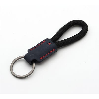 Nieuwe Klassieke Vintage Koeienhuid Leer Sleutelhanger Mannen Persoonlijkheid Mode Leer Auto Sleutelring black