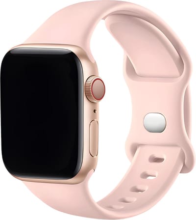 Innerlight® Sport - Duister Roze - 42/44/45/46/49mm - M/L - Siliconen bandje geschikt voor Apple Watch - Geschikt als Apple watch bandje voor Series 1/2/3/4/5/6/7/8/9/10/11/SE/Ultra/Ultra 2