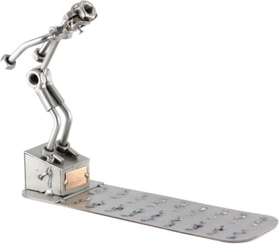 Schroevenmannetjes Zwemmer - Metalen figuur - Decoratie Kantoor - Handgemaakt Uniek - Niet gespecificeerd - Metaal
