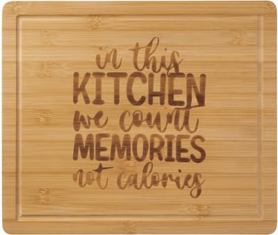 Livarno home Bamboe Snijplank - Met Tekst - Ca. L 34 x B 29 x H 1,5 cm