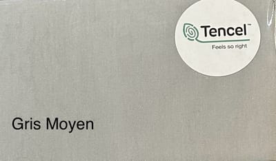 Hoeslaken Tencel - Katoen 160x200 kleur gris moyen
