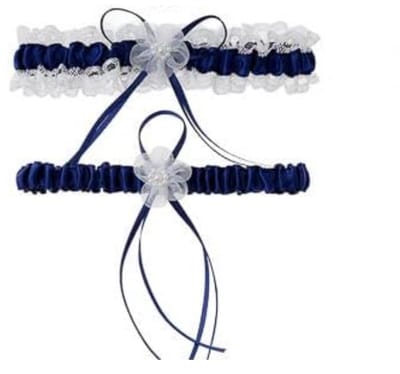 Kousenband - Bruiloft lingerie - Vrjigezellenfeest - Elastisch - Kant - Set van 2 stuks - Zwart - Jonyx