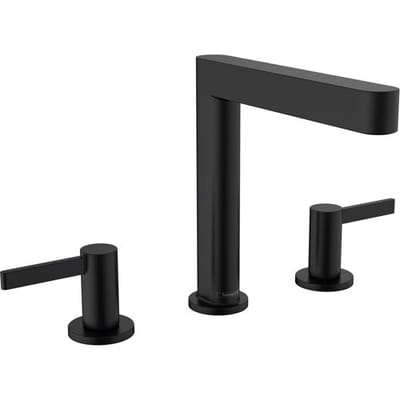 hansgrohe Finoris - Wastafelmengkraan - 3-gats uitvoering - Met afvoerplug - 160mm - Mat Zwart