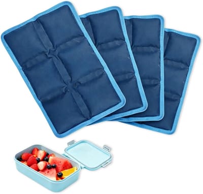 Ijspak Set - Koel elementen - Voedsel koel houden - Herbruikbaar en slank - 4 stuks - Blauw