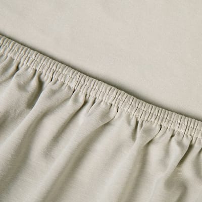 Kayori Saiko Topper Hoeslaken Premium Jersey - 80-100x200-220cm - Matrasdikte 12 cm - Biologisch Katoen - Zand