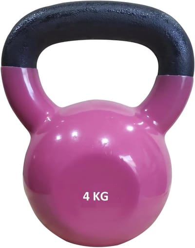 Kettlebell Gewicht - Fitness Peer - Kracht Training - Vinyl Gecoat - 4 kg - Paars