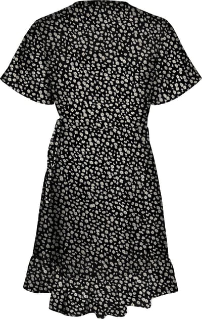Only Jurk Onlcody S/s Wrap Dress Cs Ptm 15270313 Black/love Daisy Dames Maat - S