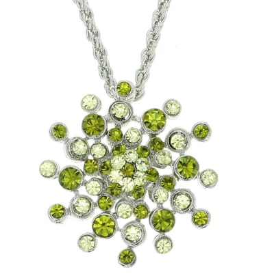 Behave ketting - Groene stenen - Nikkelvrij - Modeaccessoire