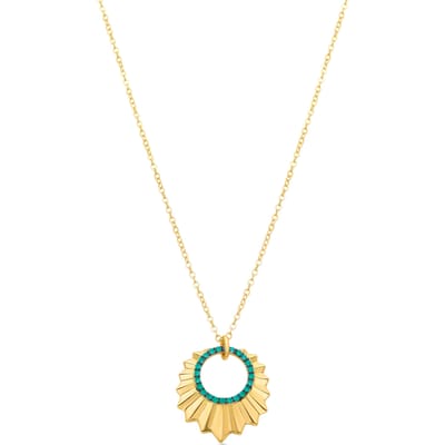 Luxenter Ketting van lichtgroen hydrothermaal kwarts met 18-karaats geelgouden afwerking - Reail
