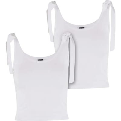 Urban Classics - Tied Basic Jersey Crop top - XXL - Wit/Wit