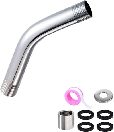 Verlengstuk voor Doucheslang, 1/2 Inch Douchearm met Decoratieve Deksel, Inclusief Dichtband en Wasringen voor Makkelijkere Installatie en Verbeterde Waterdruk