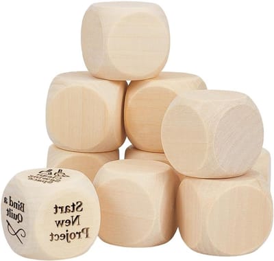 Houten Dobbelstenen - Houten Blokjes - Hobby Projecten - Afgeronde Hoeken - 30x30x30mm - Natuurlijk Hout