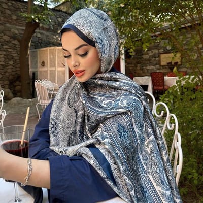 Luxe Sjaal Boheemse Stijl Cashew Print Sjaal Sjaal Hijab Sjaal Vrouwen Foulard Zachte Tulband Hoofdbanden gray