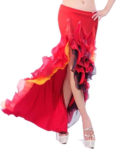 Professionele buikdansrok voor volwassen vrouwen - Sexy lange rok voor buikdansen, ideaal voor danskostuums en optredens