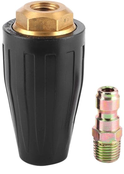 Dailygoody - Rubberen turbomondstuk - Roterende spuittip - Efficiënt reinigingsgereedschap - 3600 - Massief messing - Geschikt voor hogedrukreini